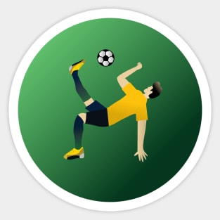 A man silhouette playing soccer Sticker